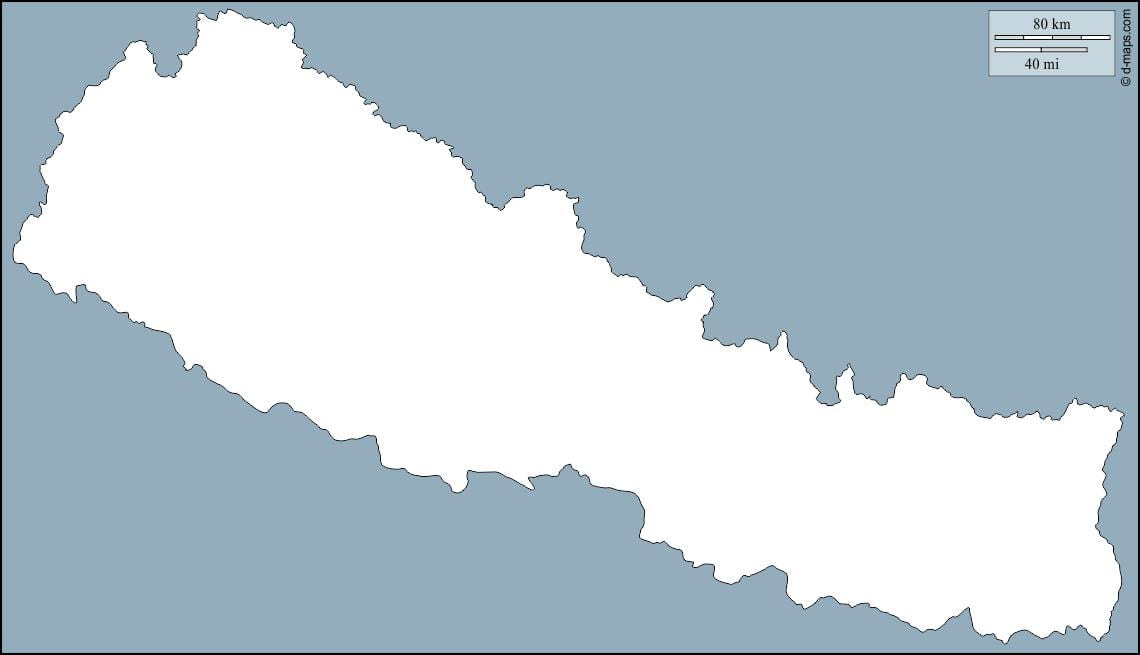 Boş haritası nepal