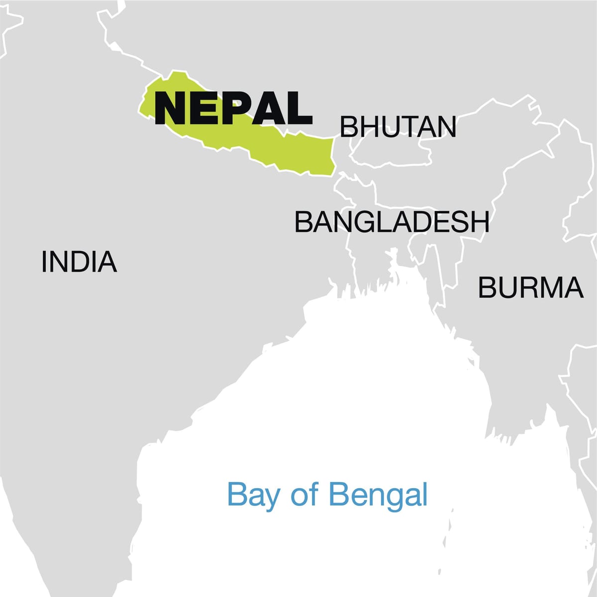 dünya haritası nepal gösteriliyor 