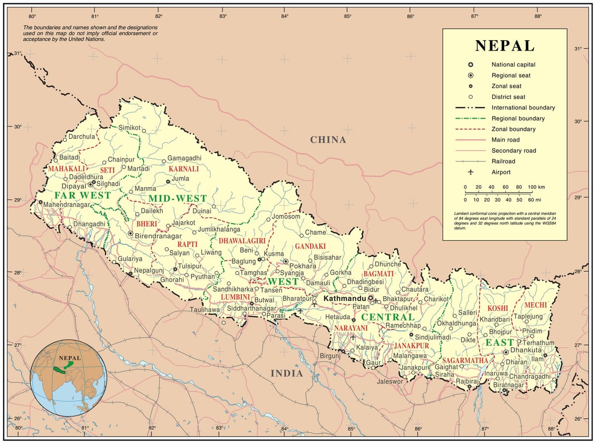 nepal online harita 