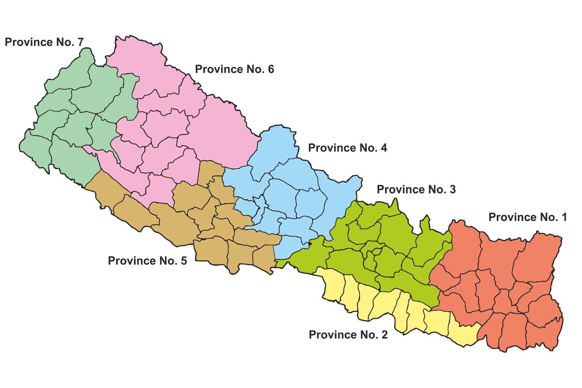 federal haritası nepal