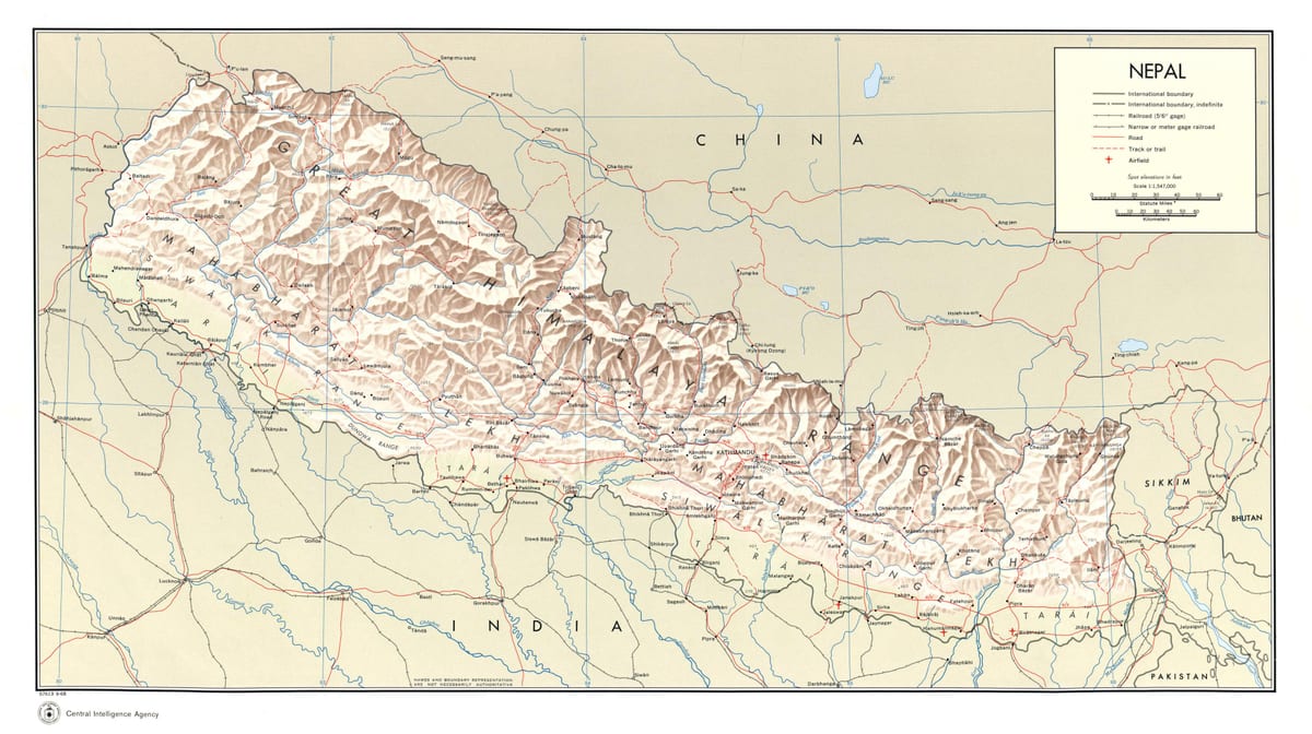 nepal haritası havaalanları 