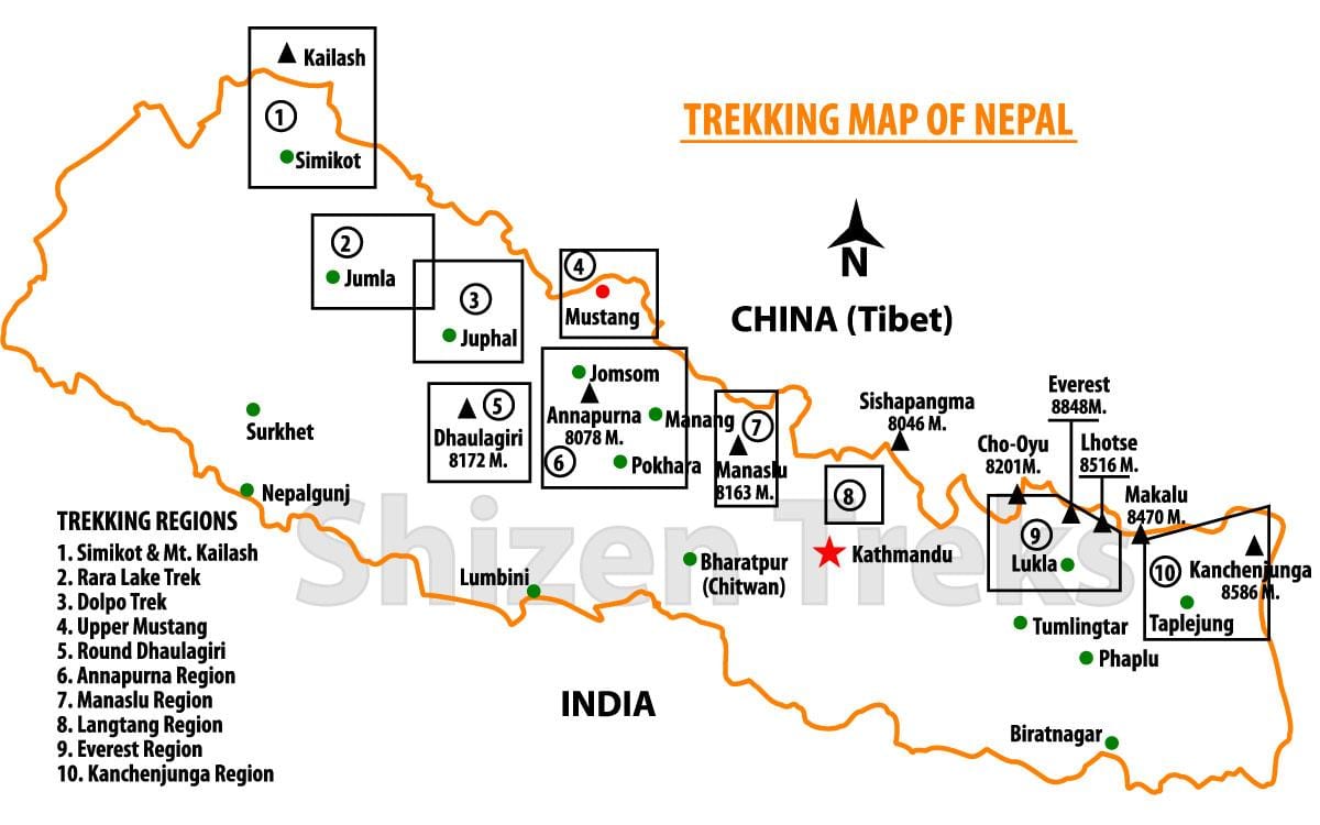nepal trek göster