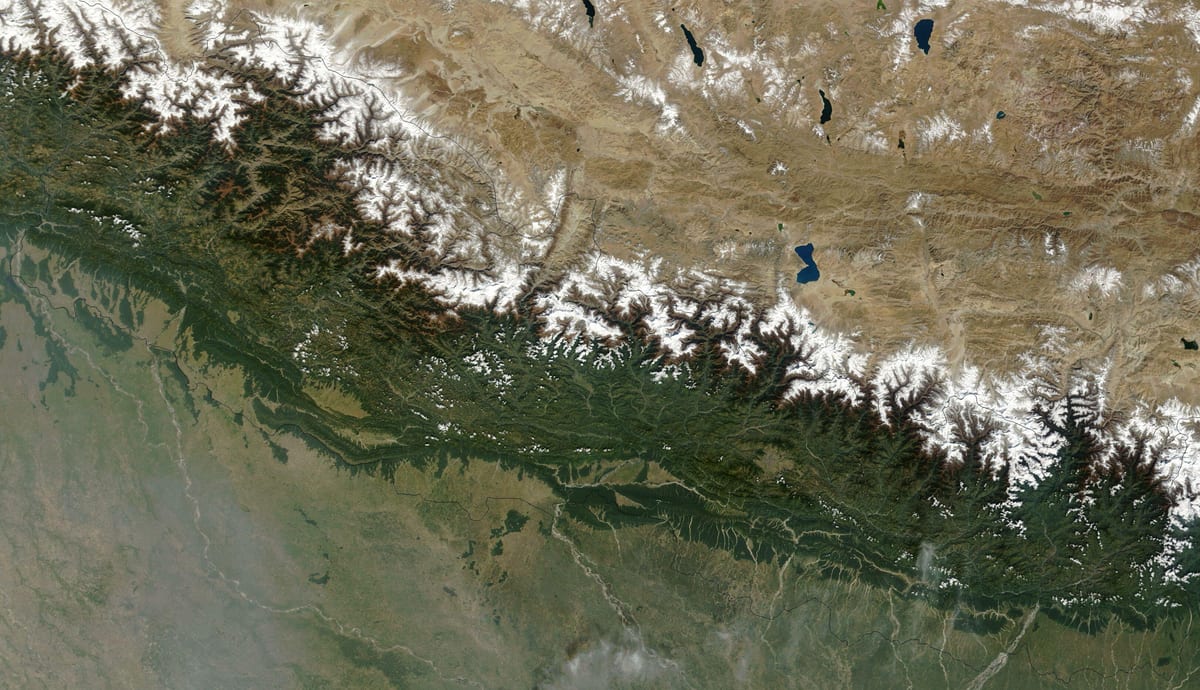 Nepal uydu haritası canlı