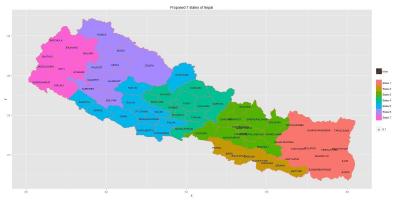 7 devlet ile nepal yeni harita 