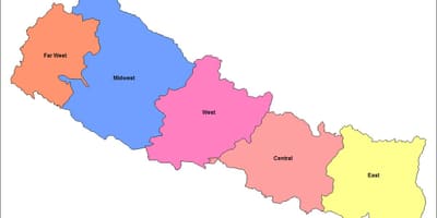 Nepal Doğu haritası Geliştirme Bölgesi 