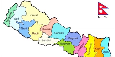 Tüm ilçeleri ile nepal siyasi haritası 