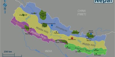 Orijinal haritası nepal