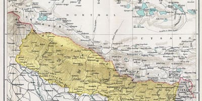 Nepal çok eski harita 